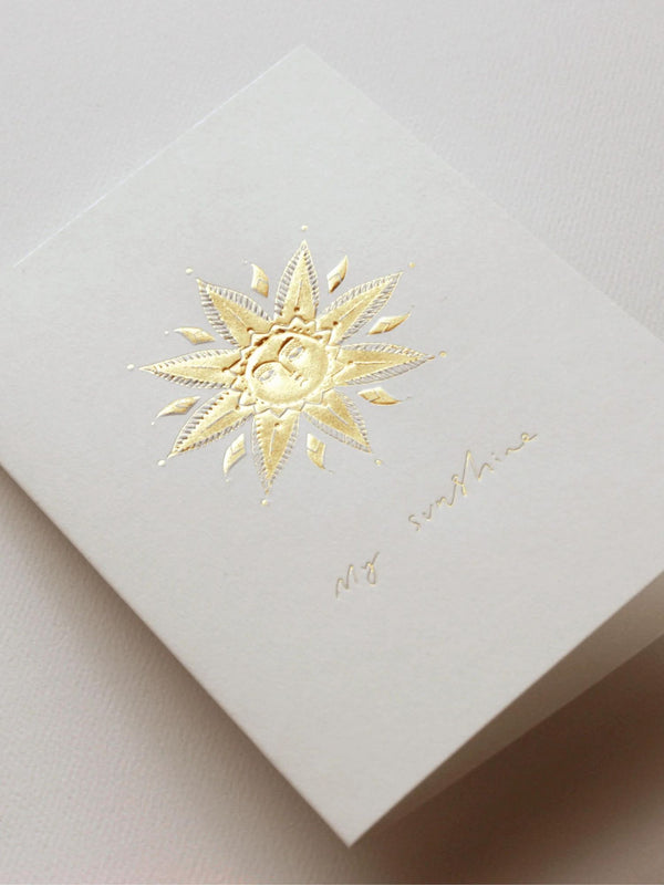 'Sun' Greeting Card • Letter Press