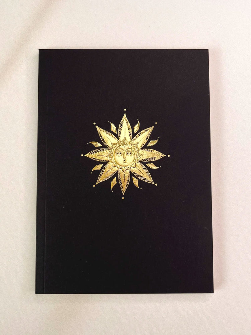 'Gold Sun' Blank Notebook • Letter Press