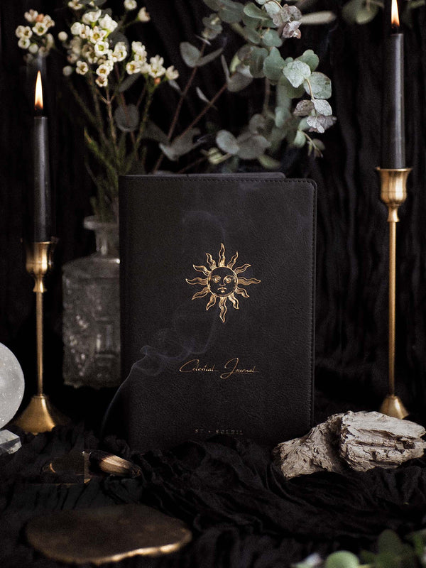 2026 Celestial Journal© – Seasonal & Astrological Almanac • Black {Vegan Leather}
