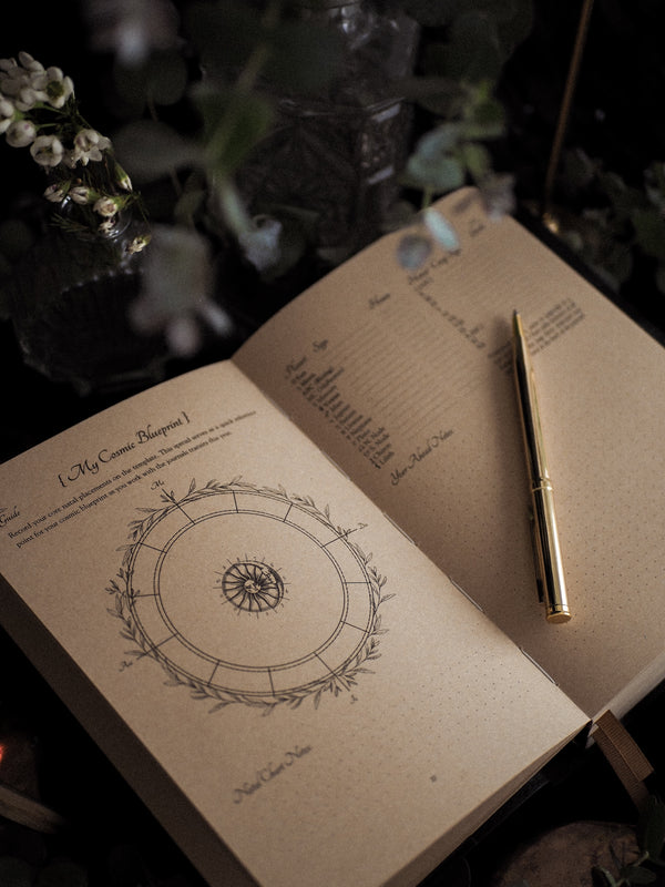 2026 Celestial Journal© – Seasonal & Astrological Almanac • Black {Vegan Leather}