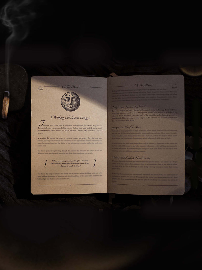 2026 Celestial Journal© – Seasonal & Astrological Almanac • Black {Vegan Leather}