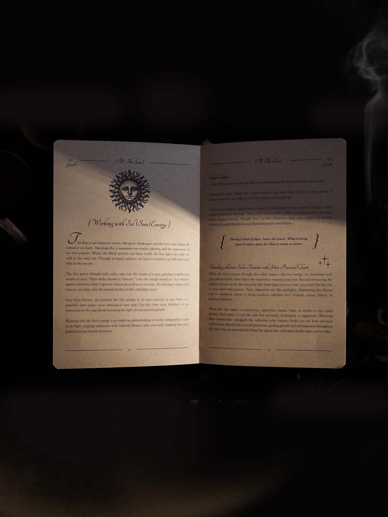 2026 Celestial Journal© – Seasonal & Astrological Almanac • Black {Vegan Leather}