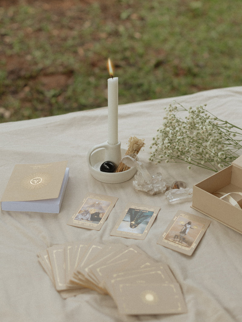 Lucid Dreams Beginners Tarot Deck With Keywords© • Beige {ED IV}