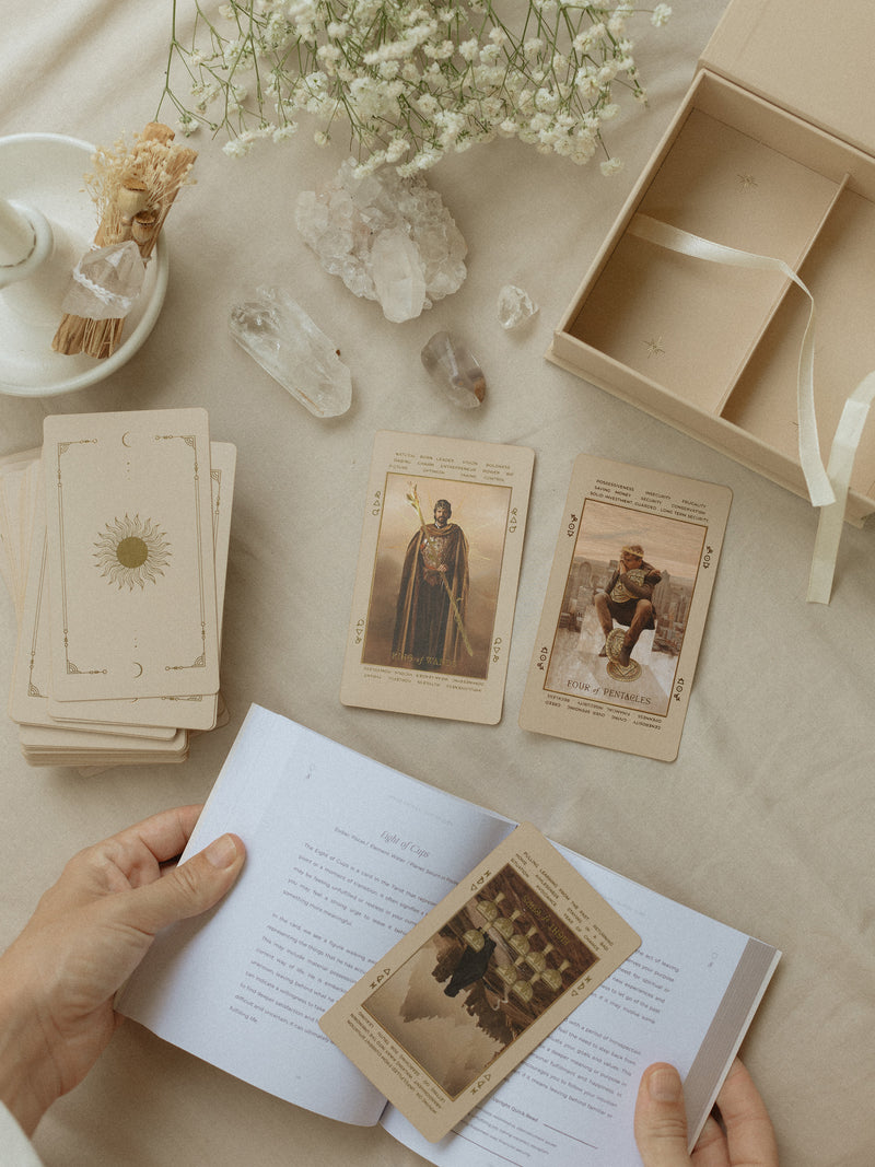 Tarot Cards For Beginners Deck With Meanings - 78-Card Learning Set With Astrology