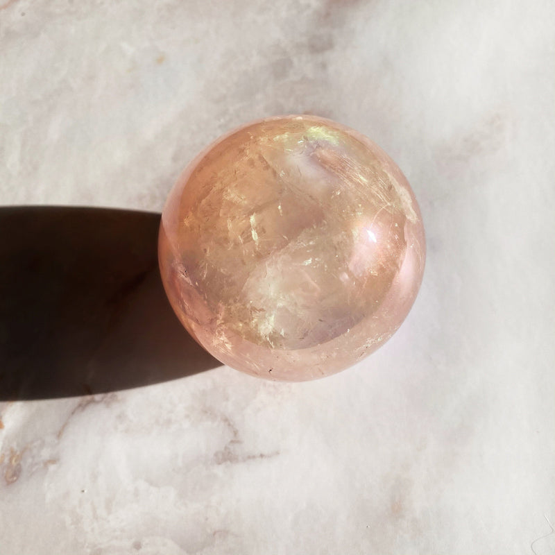 Angel Aura Rose Quartz Sphere