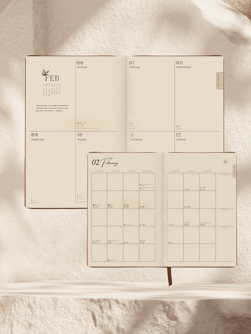 2023 Celestial Journal / in Black • {Vegan Leather}