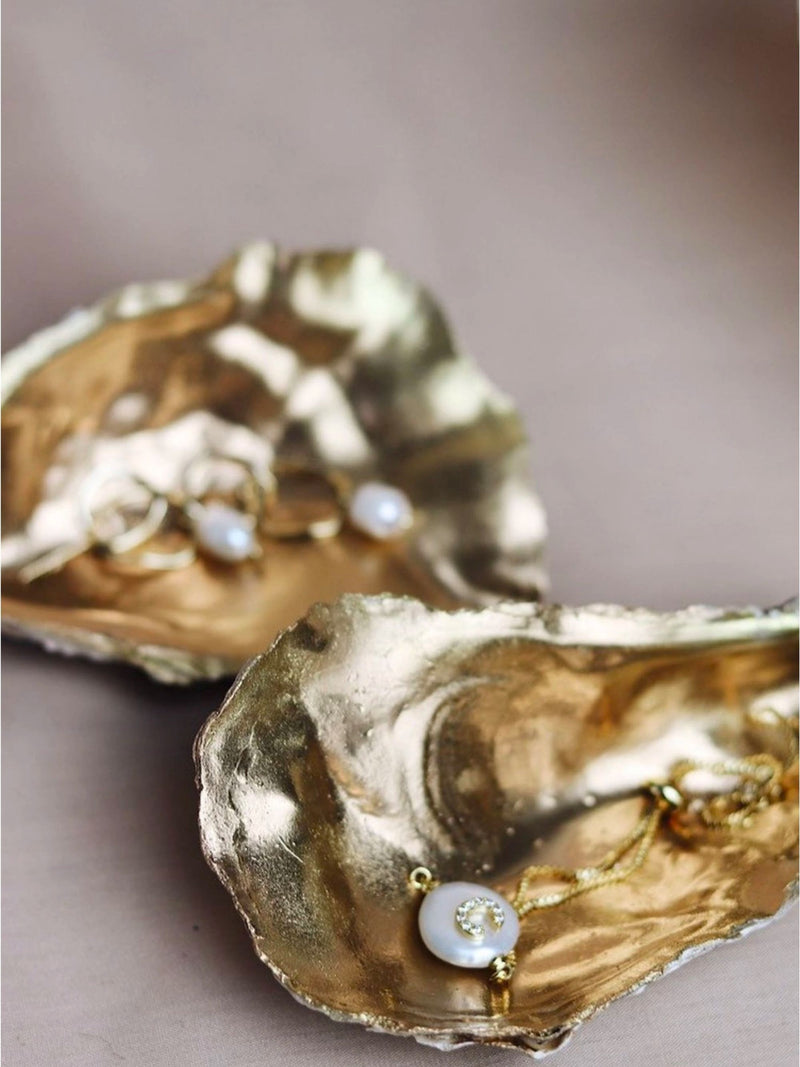 Ritual Space • Gold Leaf {Real} Oyster Shell Trinket Dish