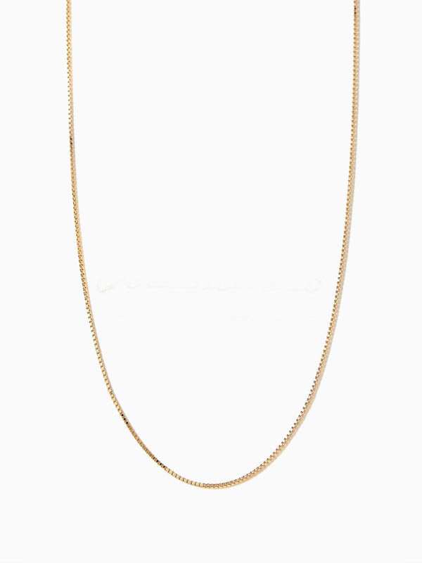 Thin Vintage Square Chain • 24" {Gold}