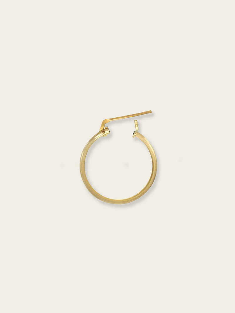 Single Round Medium Hoop • 18mm {Gold}