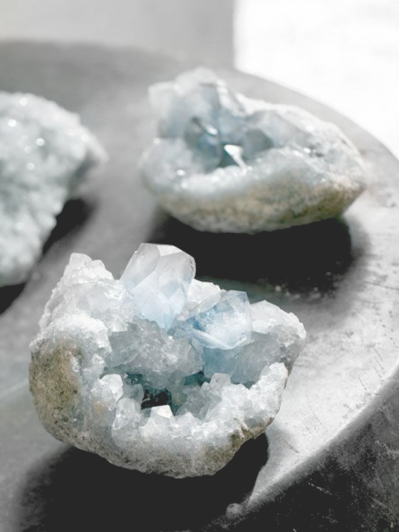 Celestite Crystal Cluster • Small