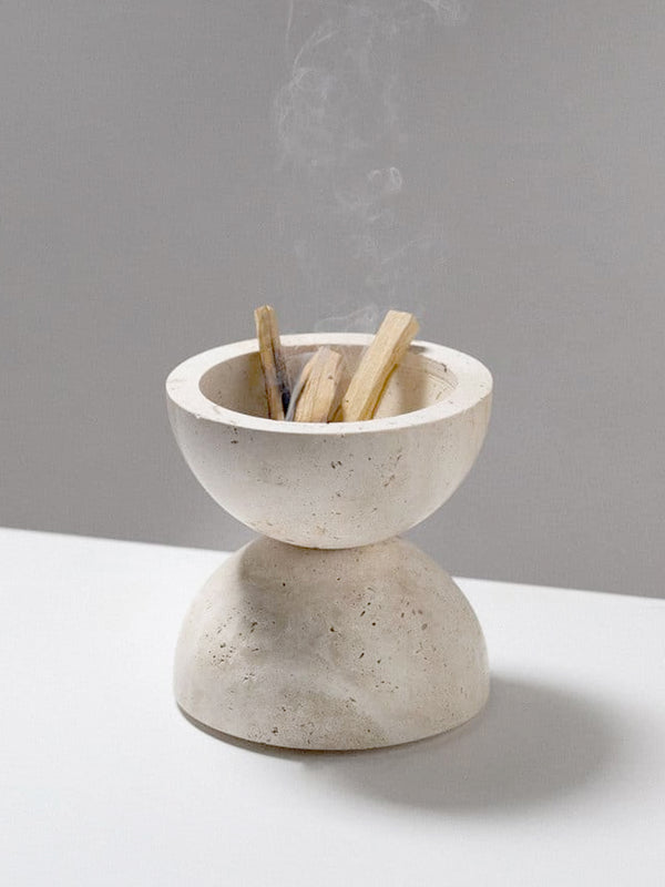 Travertine Incense Burner {Sphere}